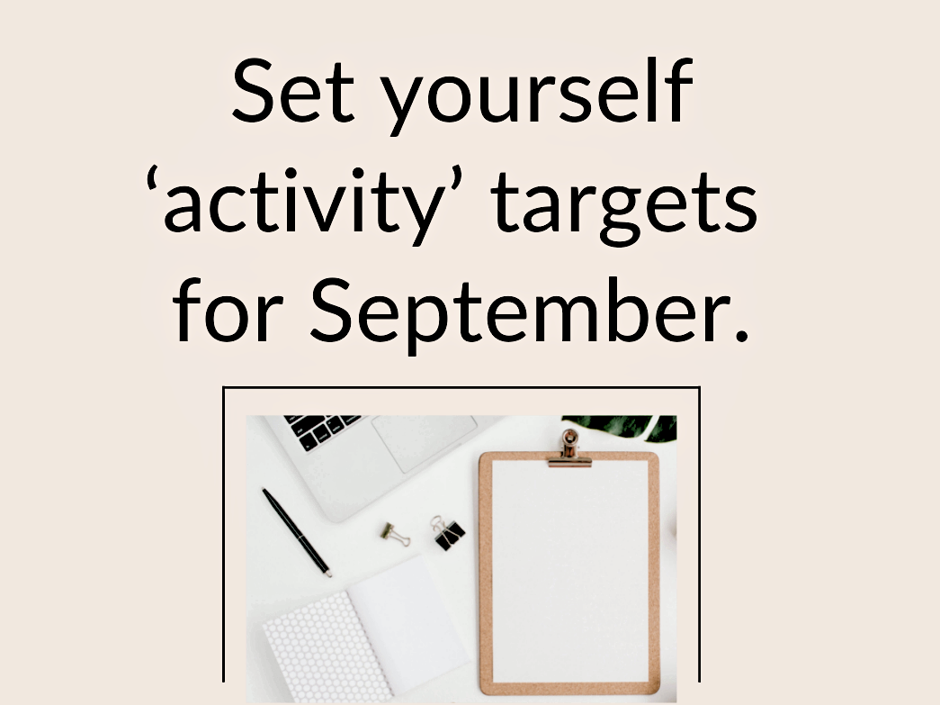 How to set yourself activity targets Blog by Jo James AmberLife